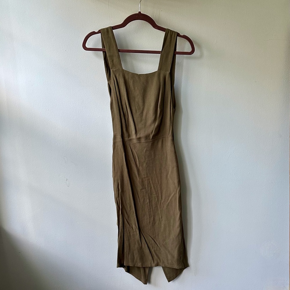 Reformation Army Green Mini Dress - 0